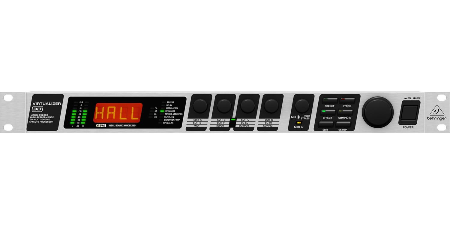 Behringer Procesador de efectos multimotor 3D Fx-2000