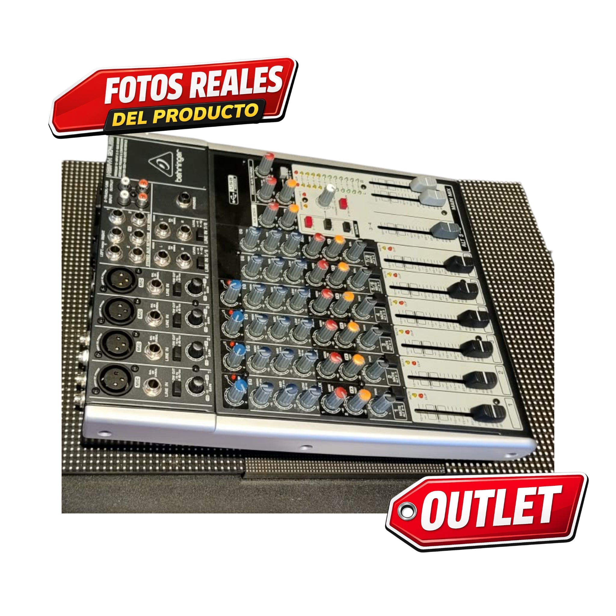 Behringer 1204usb Consola Mezcladora 12 Entradas Y 2/2 Buses, oferta especial Outlet