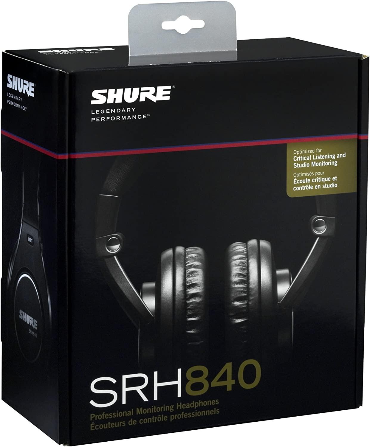 Shure SRH840 Audífonos Profesionales Para Estudio y Monitoreo