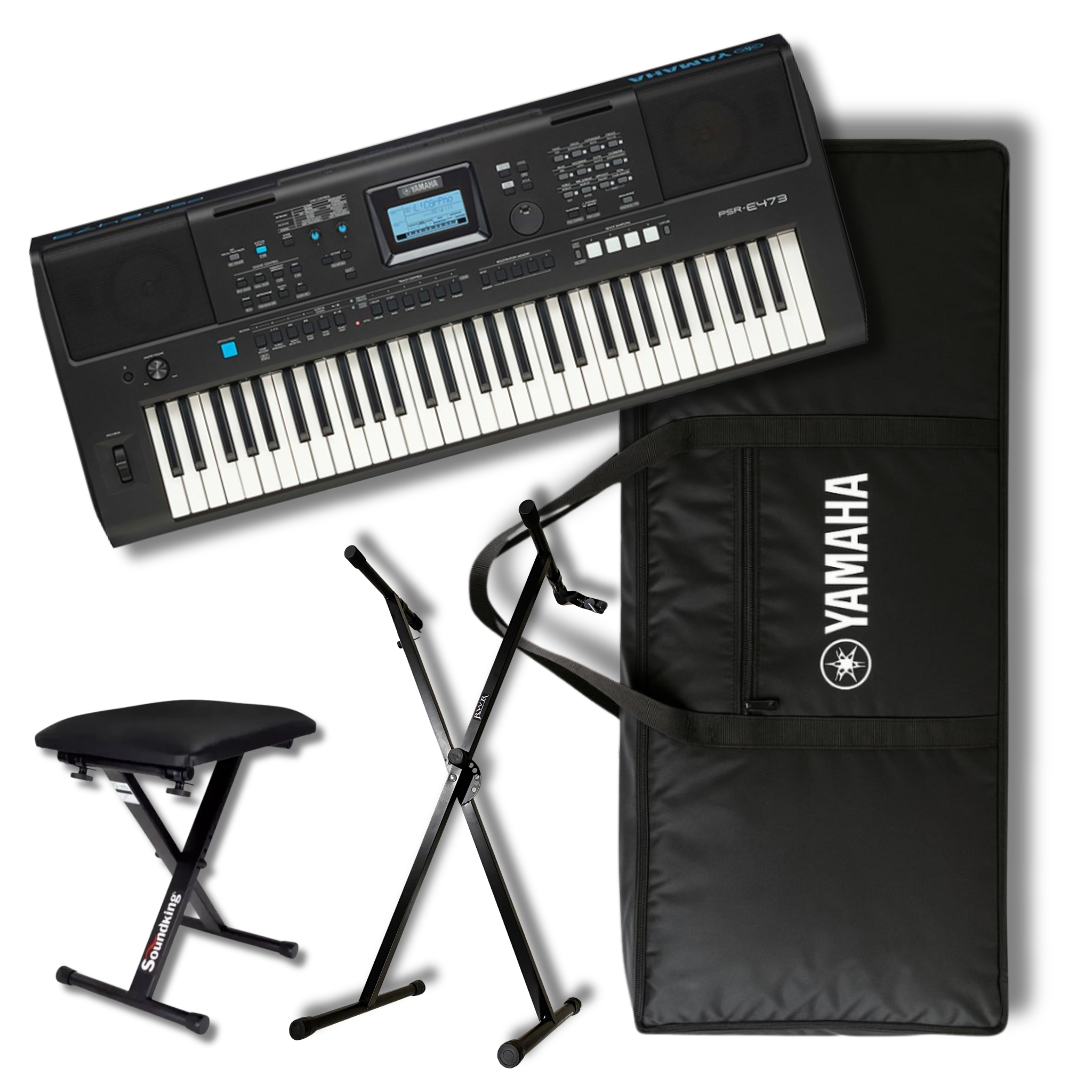 Yamaha Psr-e473 de 61 teclas color negro paquete