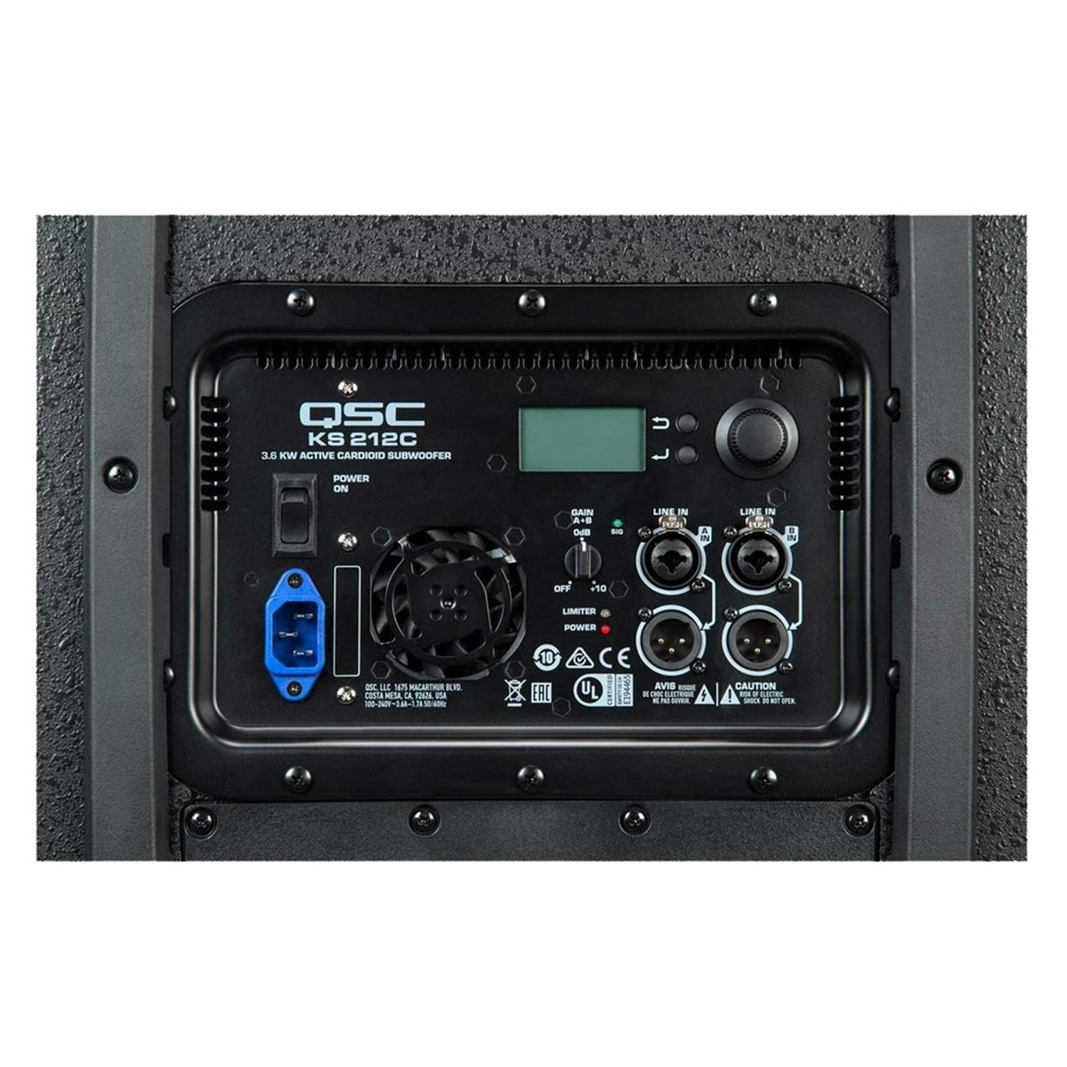 QSC KS212C Amplified Cardioid Subwoofer 2x12 3600w 132dB