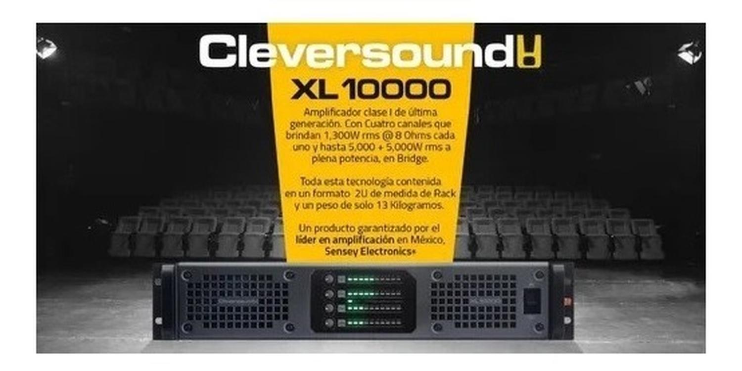 Cleversound Xl10000 Poder Alta Gama 4 Canales