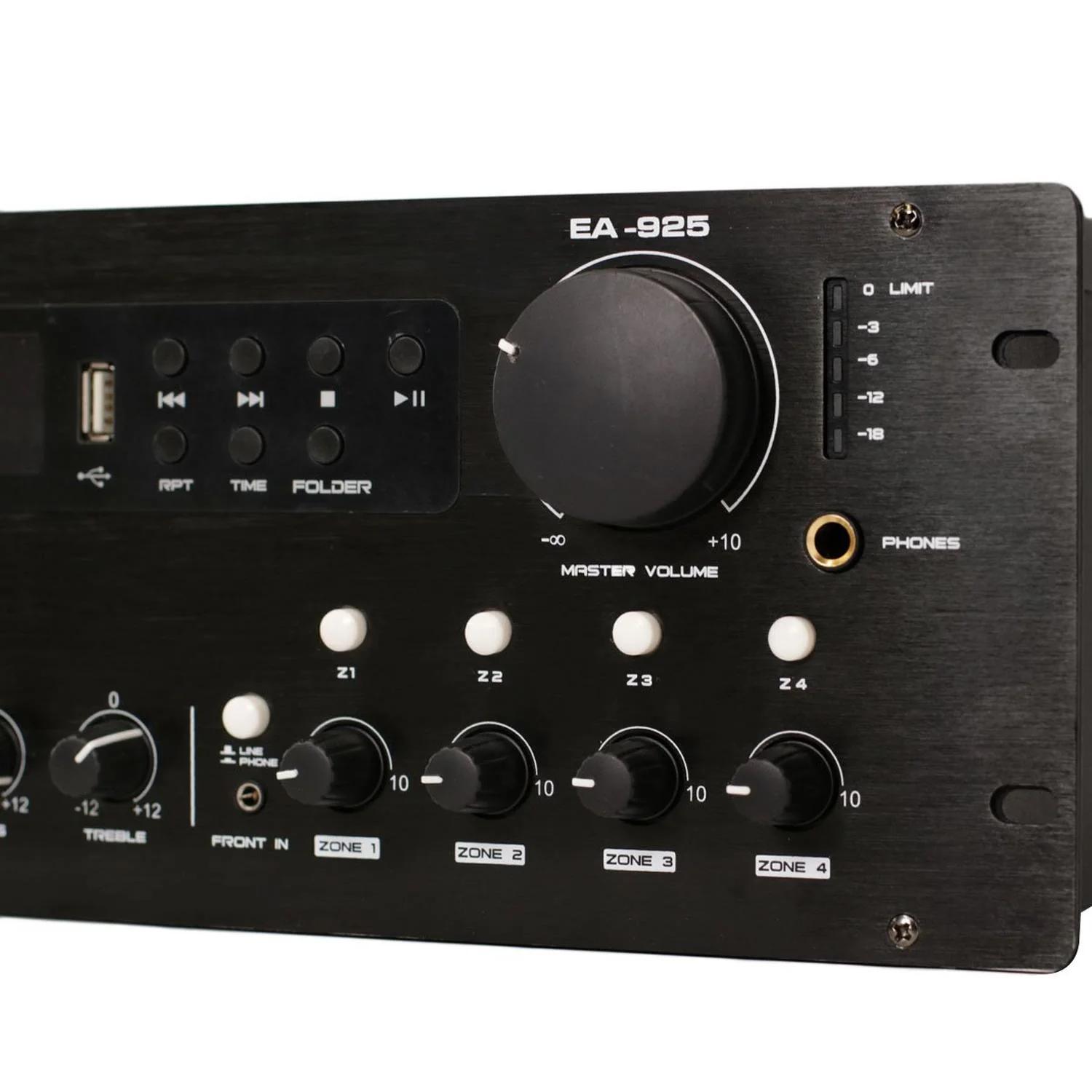 Euro Acoustics EA-925 Amplificador Digital 250w 4 Zonas BT
