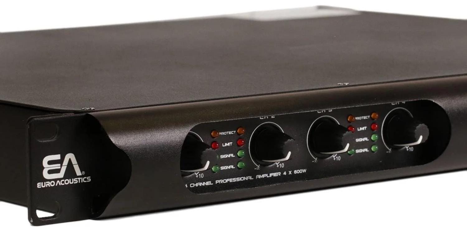 Euro Acoustics EA-8000 Amplificador Poder 4 canales 360W