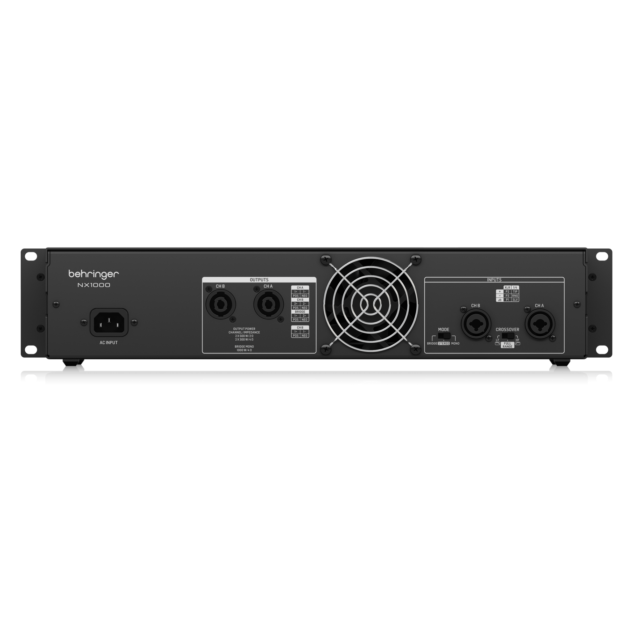 Behringer Nx1000 Amplificador Poder 1000 W Crossover Interno