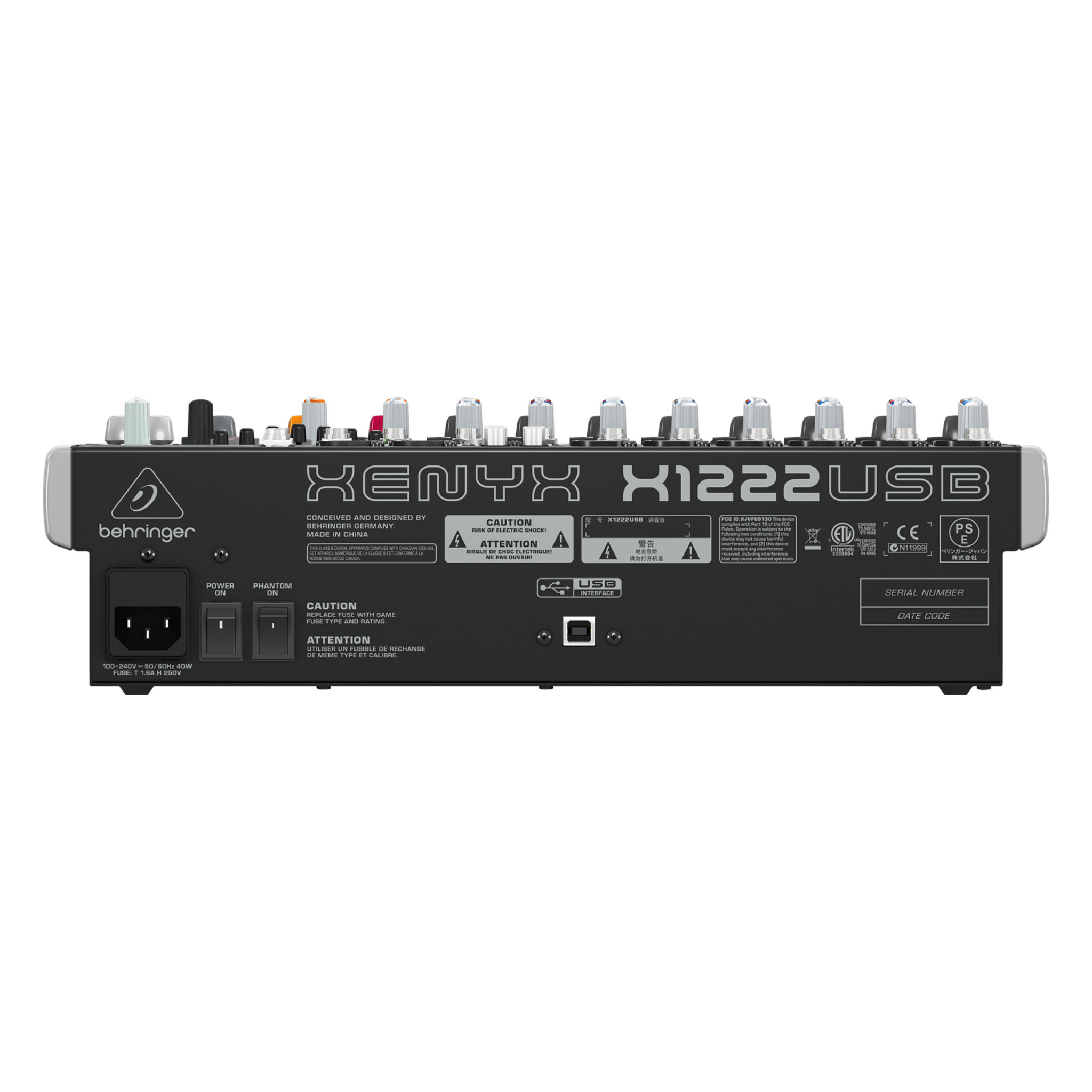 Behringer x1222USB Mezcladora 12 Canales Interfaz USB