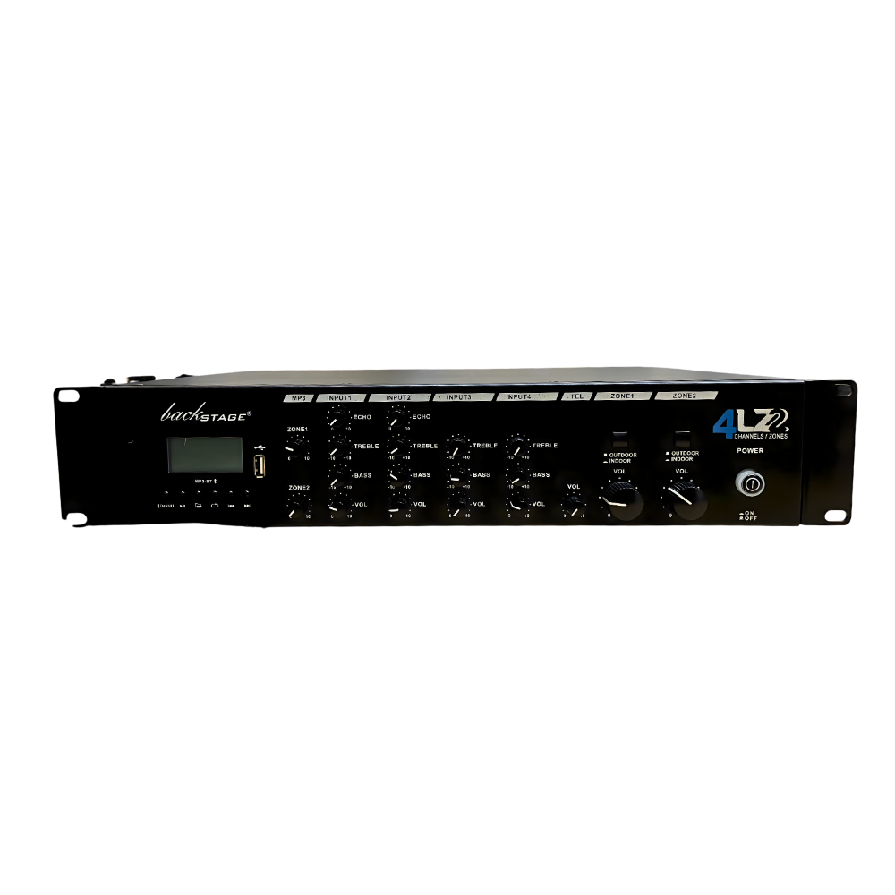 Amplificador BackStage 4LZ2 con Zonas Independientes, Bluetooth y MP3 – Oferta Especial Outlet