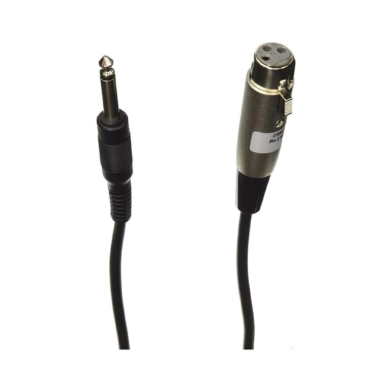 Shure C15AHZ 4.6m XLR to 1/4 Plug Cable