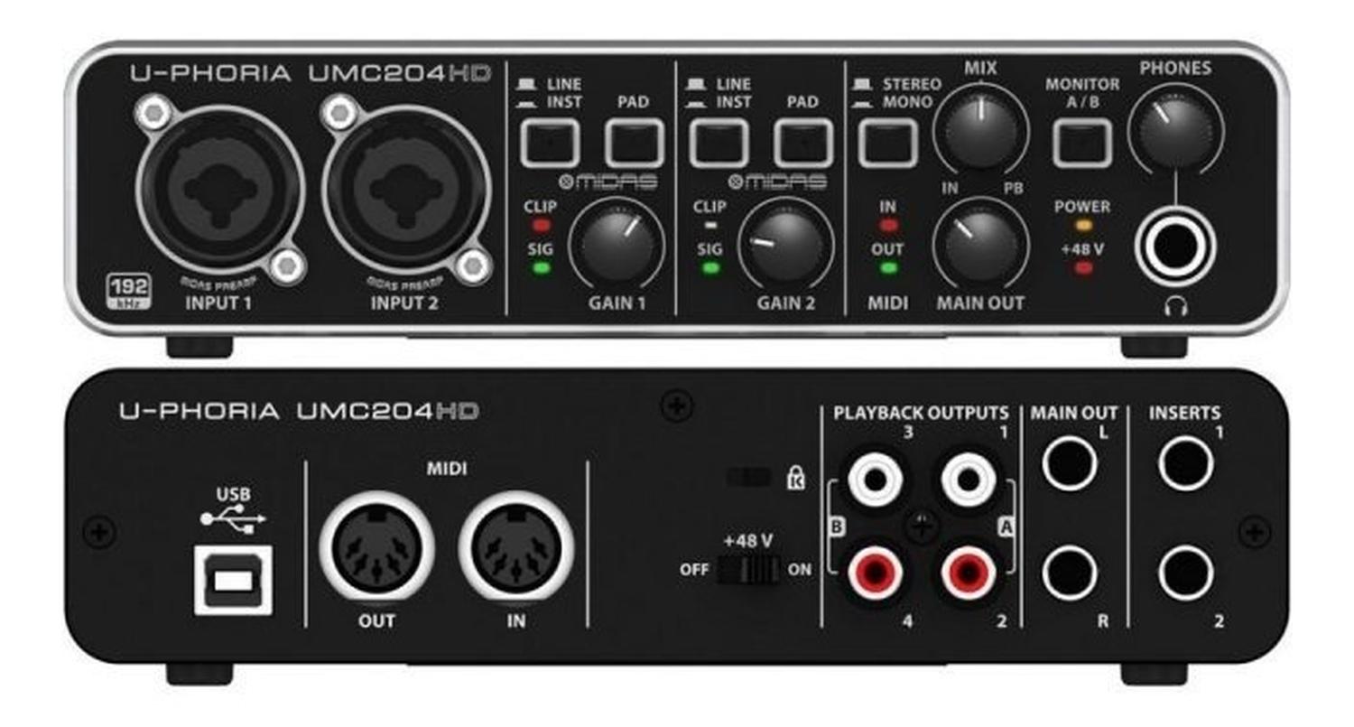 Behringer Umc-204hd Interface Audio Usb 2x4