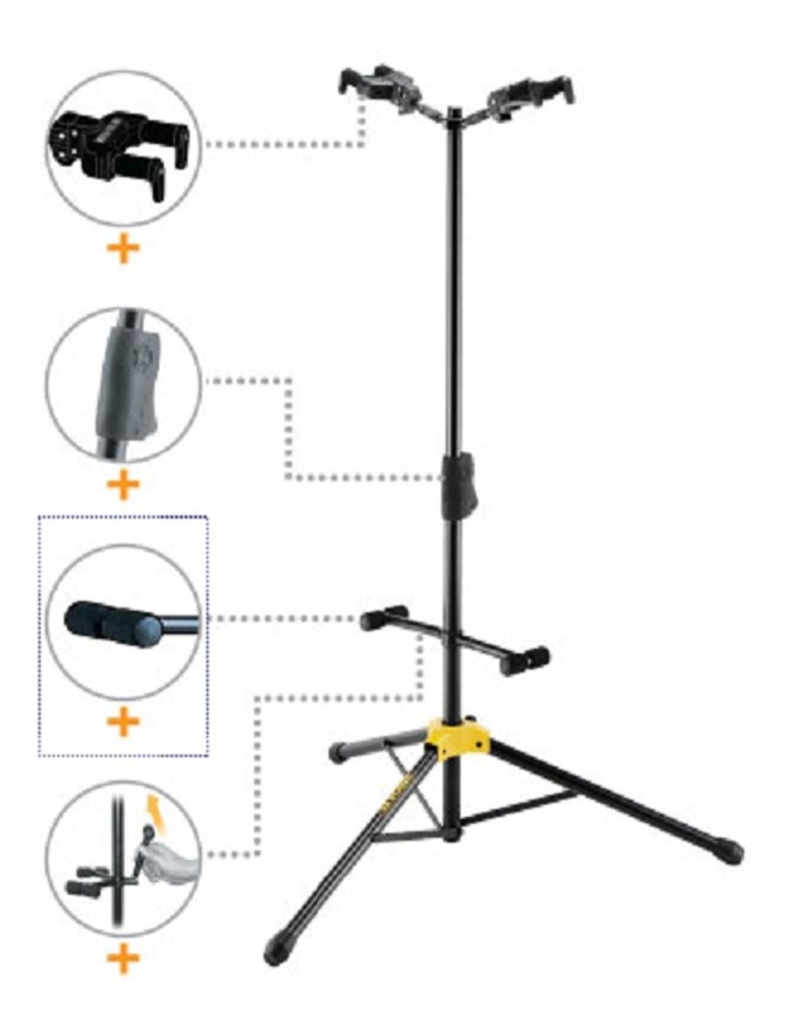 Hercules GS422 Plus Base Stand for 2 Guitars