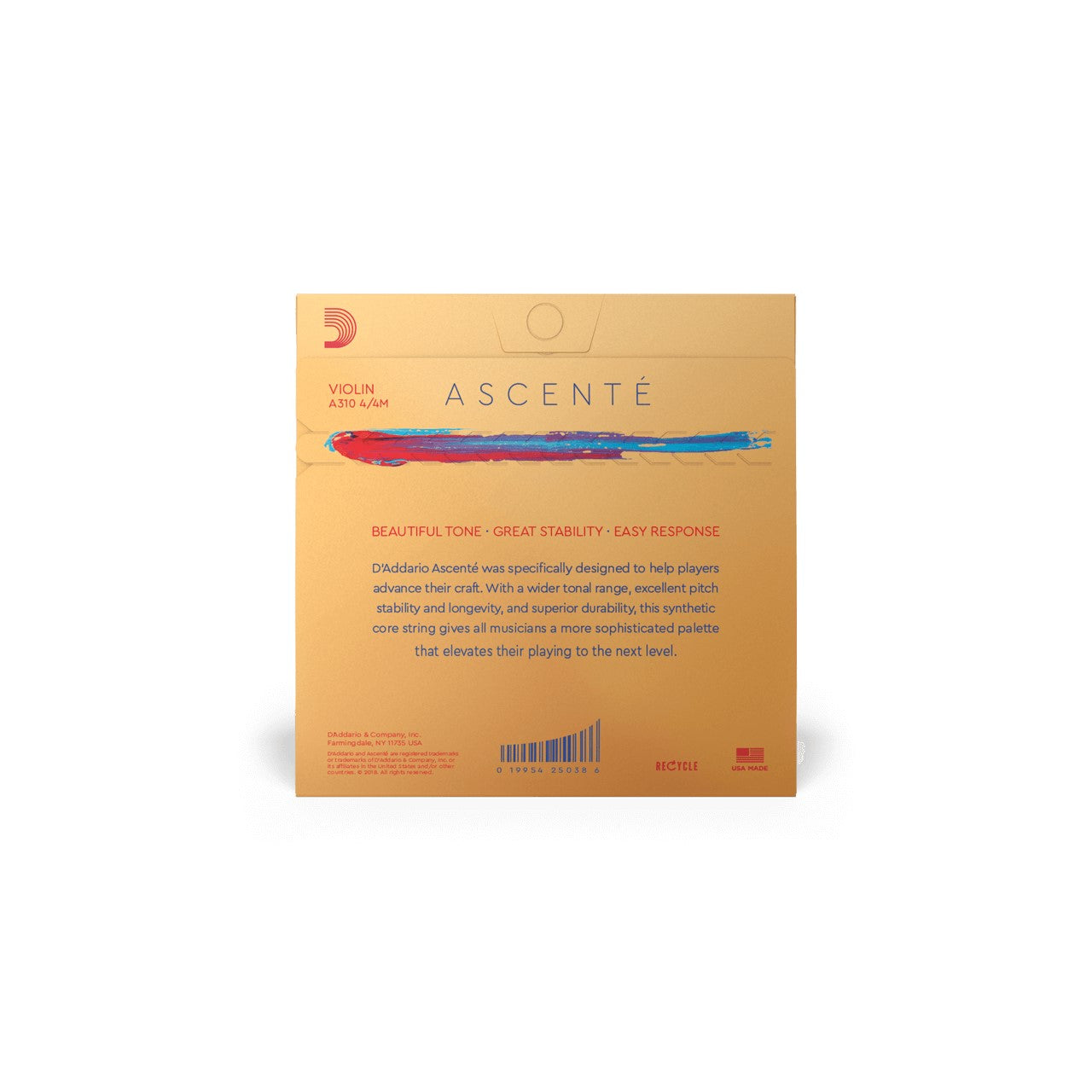 Daddario A310 4/4m Violin Strings Medium Tension