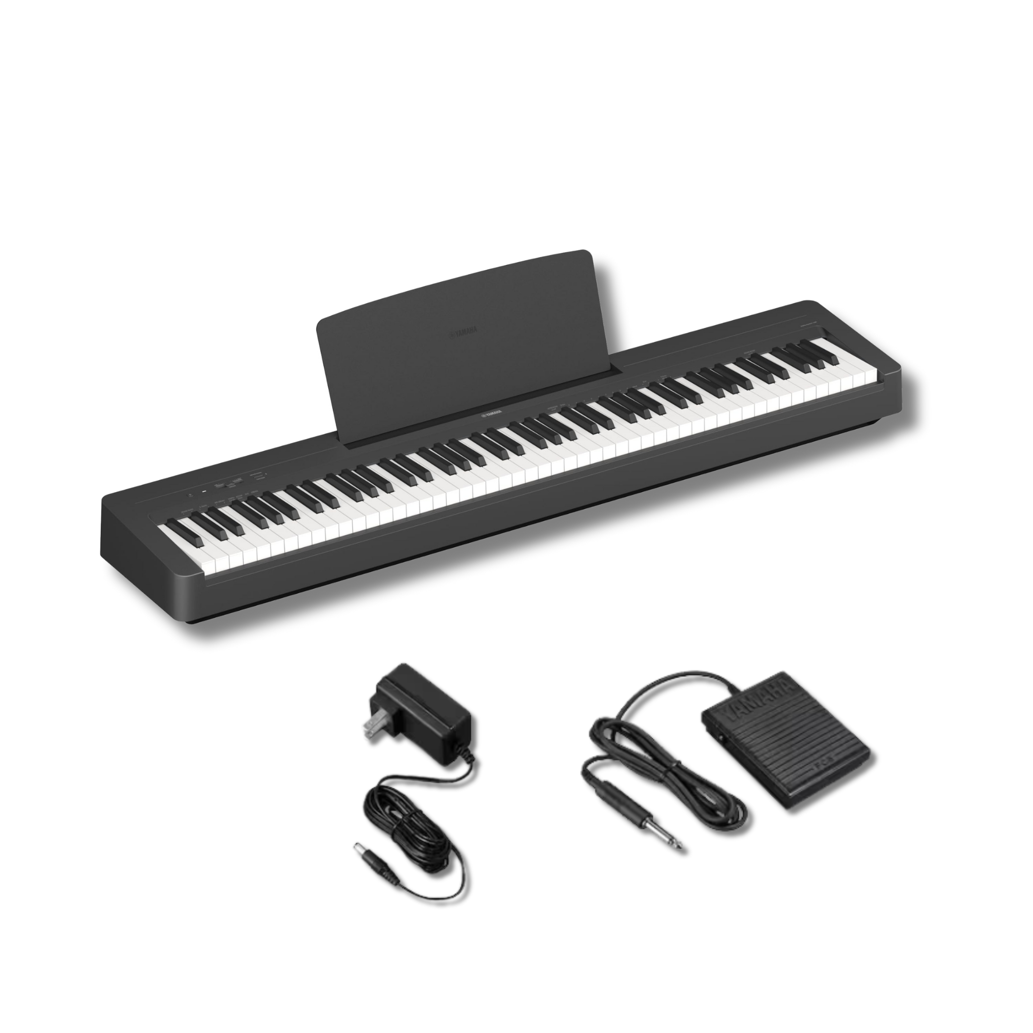 Yamaha P-145 – Piano digital portátil y liviano con teclado Graded Hammer Compact de 88 teclas y 10 voces instrumentales, color negro