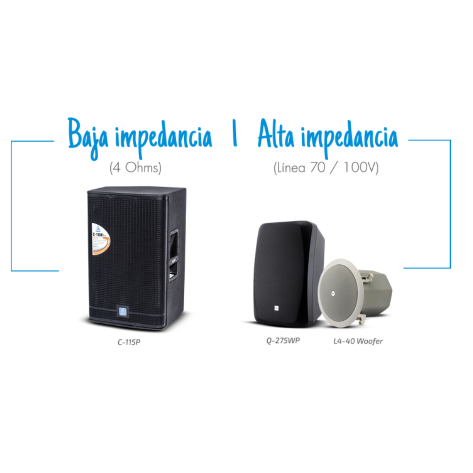 Amplificador de línea 70/100V Backstage 4LZ2 con 4 entradas 2 zonas