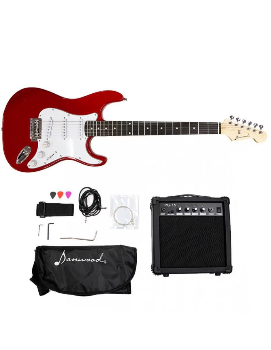 Yamaha Eg112gpiimr Paquete De Guitarra Eléctrica Roja con Amplificador
