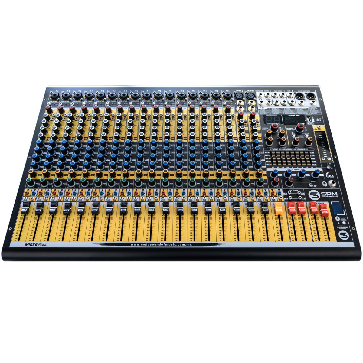 MEZCLADORA PROFESIONAL MM20FULL DE 20 CANALES