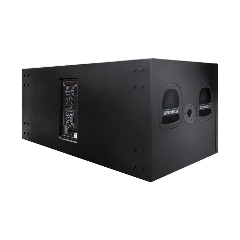 Melo Xm218sub Subwoofer Activo Doble 18 1200w Rms 133db Max Negro (Por Pedido)