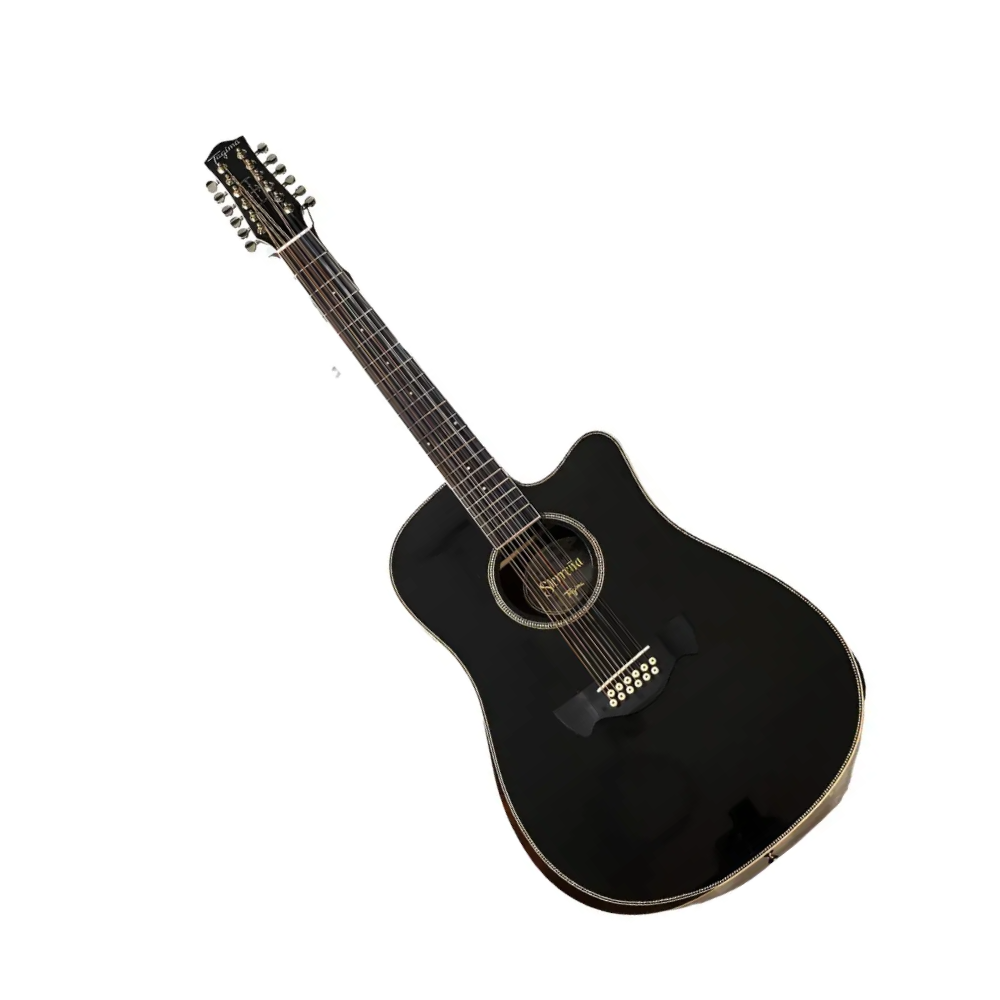 Tagima Sierreño Xii Guitarra Docerola Electroacústica Negro Negro Diestro Madera Técnica