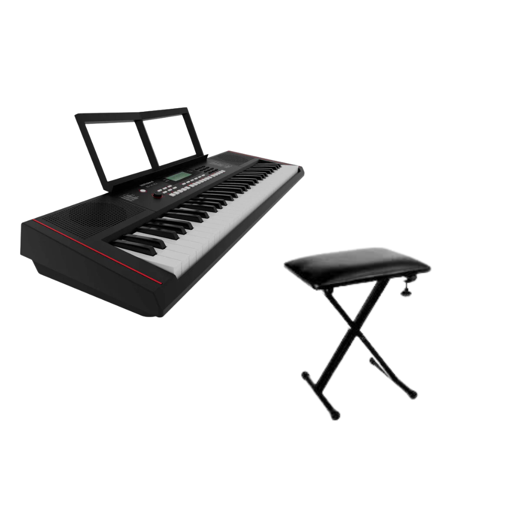 Teclado de 61 Teclas E-X10 Con Funda y Banco