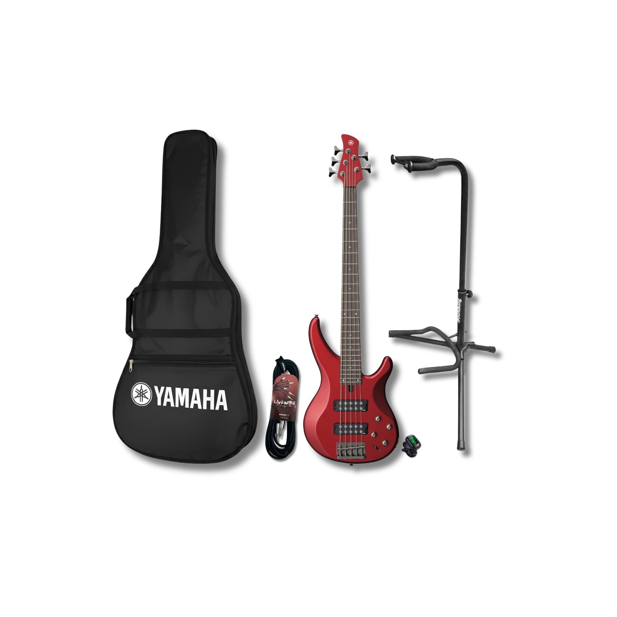 Yamaha TRBX305CAR Bajo de 5 cuerdas con Funda, Base, Cable y afinador de regalo