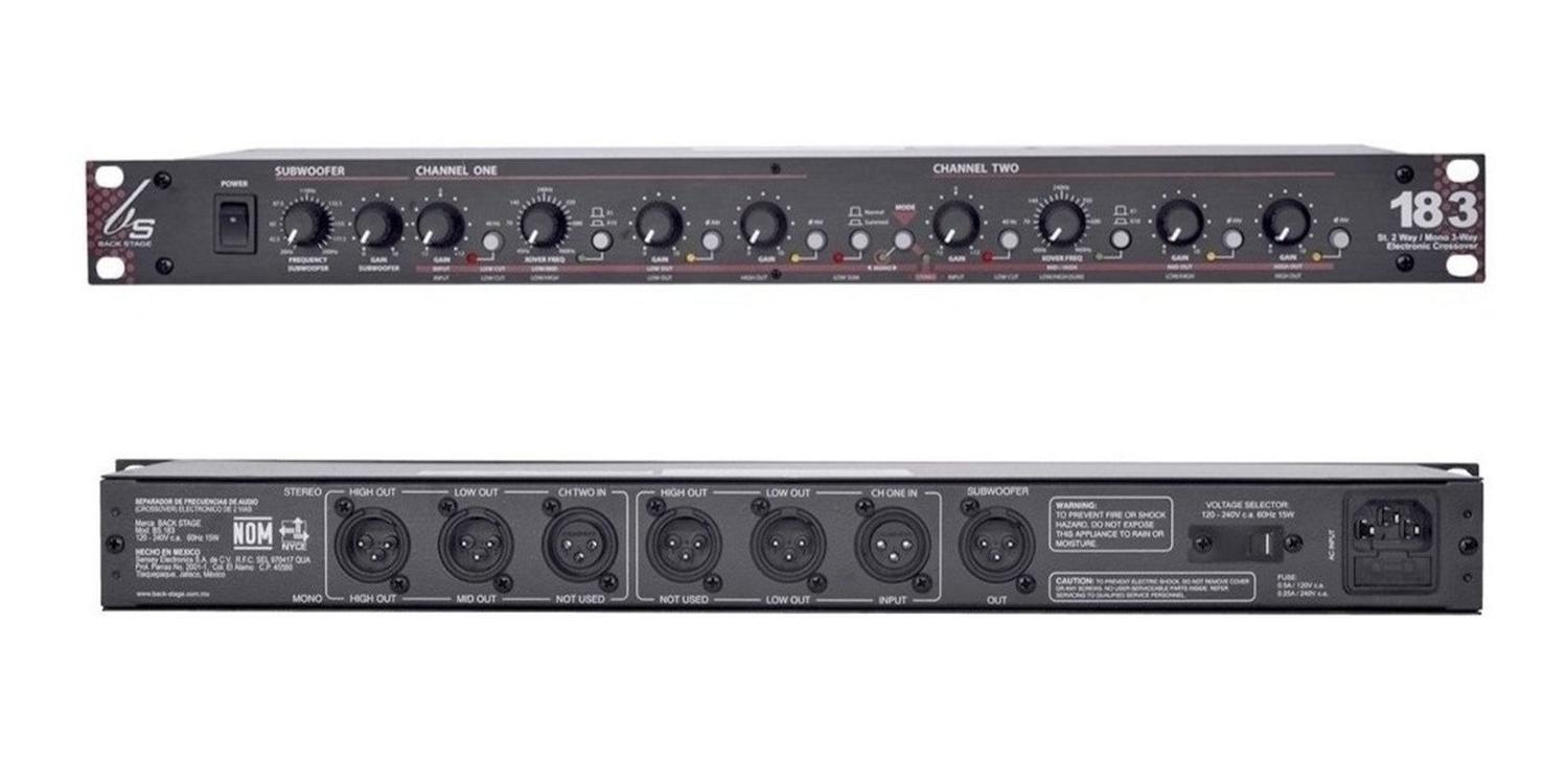 Backstage Crossover Bs-183 Electronico Mono Y Stereo Rack