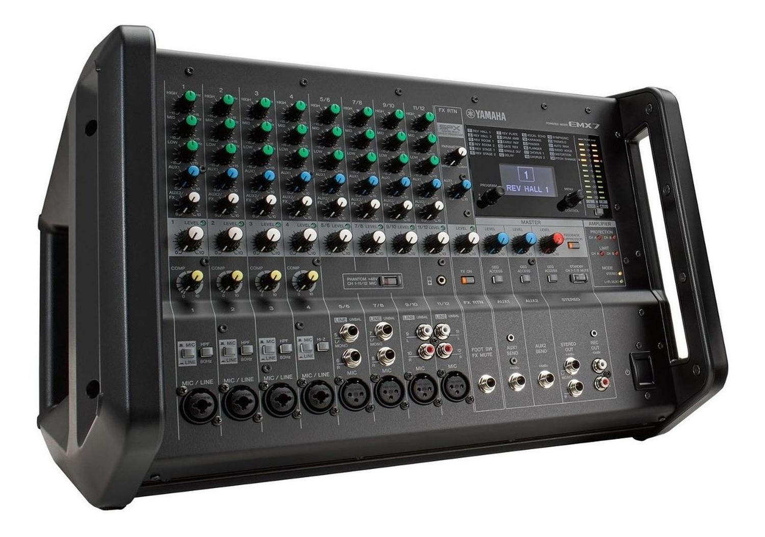 Yamaha Emx7 Mezcladora Con Poder Integrado 12ch 600w X 2
