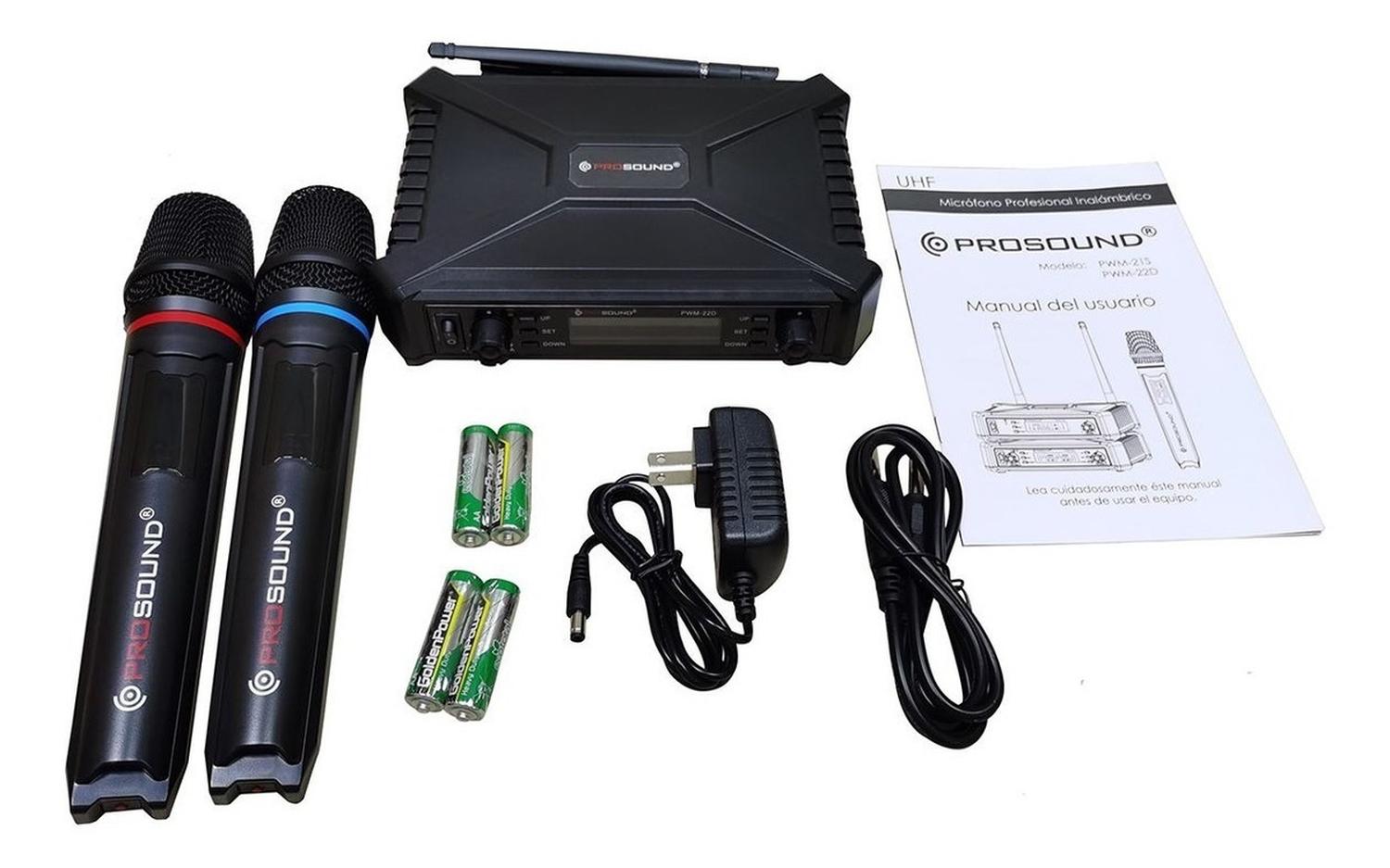 Prosound Pwm-22d Sistema Inalámbrico Doble De Microfono
