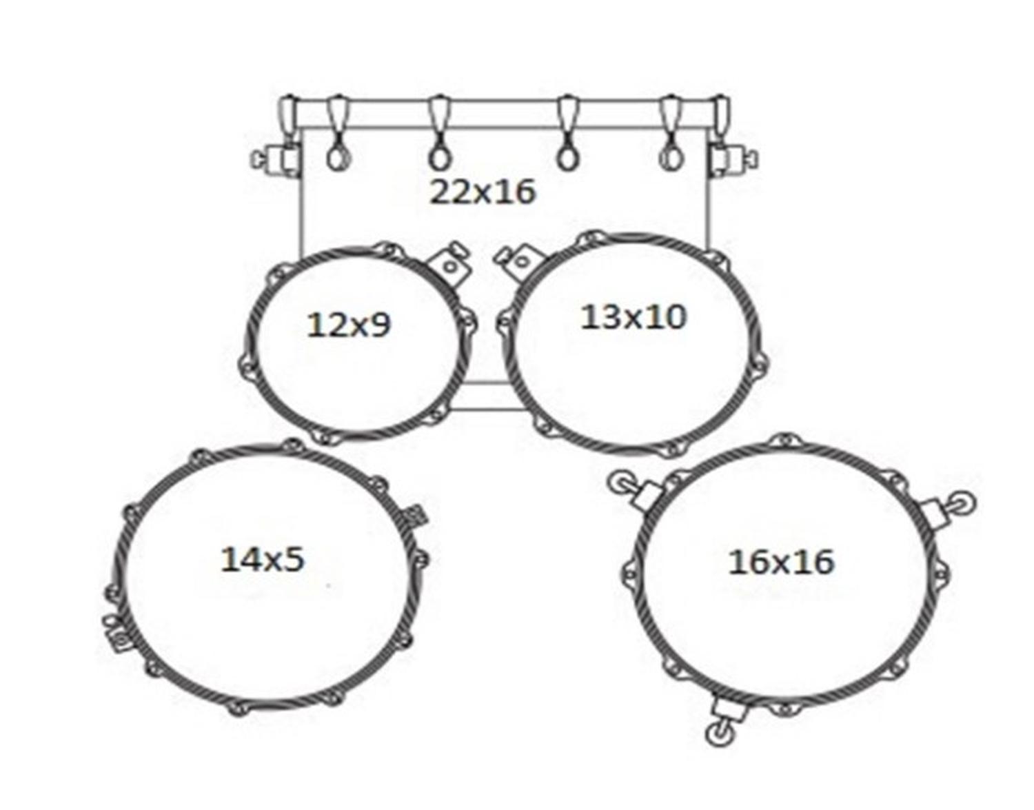 Mapex Tornado TND5254TCQS Bateria Completa Grey Sparkle