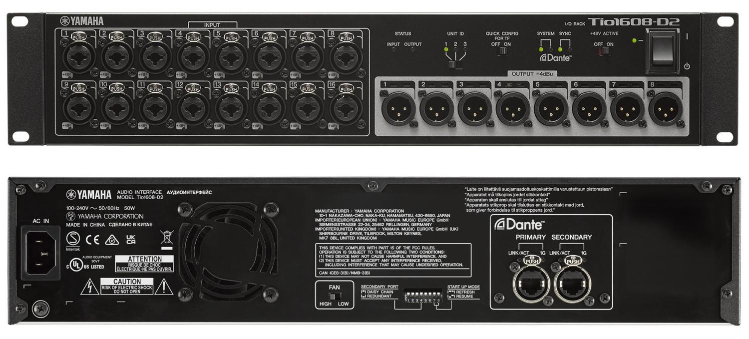 Yamaha TIO1608-D2 16 Input/8 Output Expansion Rack