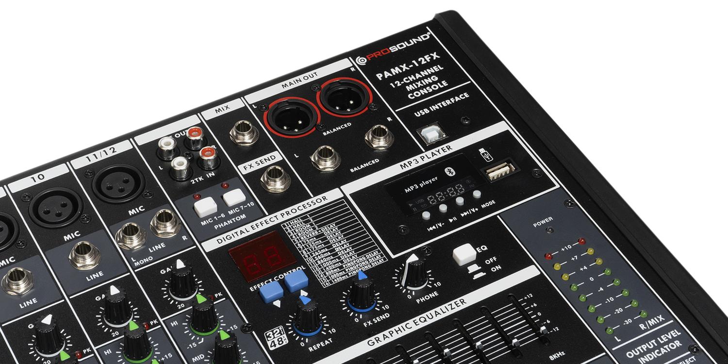 Prosound Pamx-12fx Mezcladora 12 Canales Bluetooth Usb