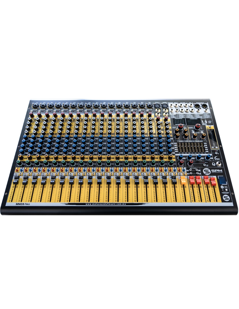 MEZCLADORA PROFESIONAL MM20FULL DE 20 CANALES