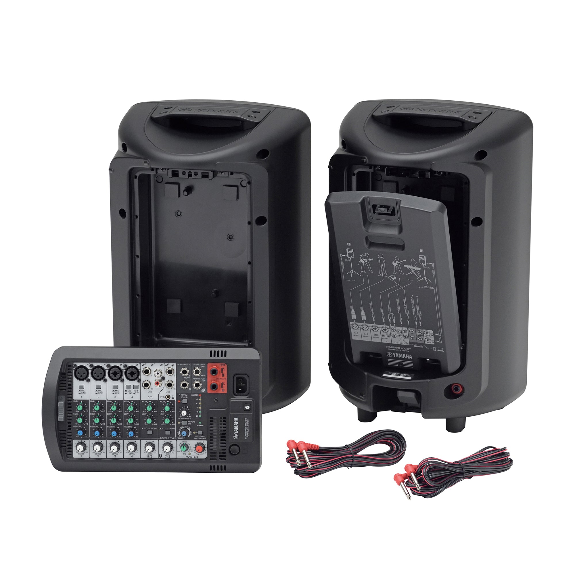 Yamaha Stagepas 400bt Sistema De Audio Portatil Con Bases