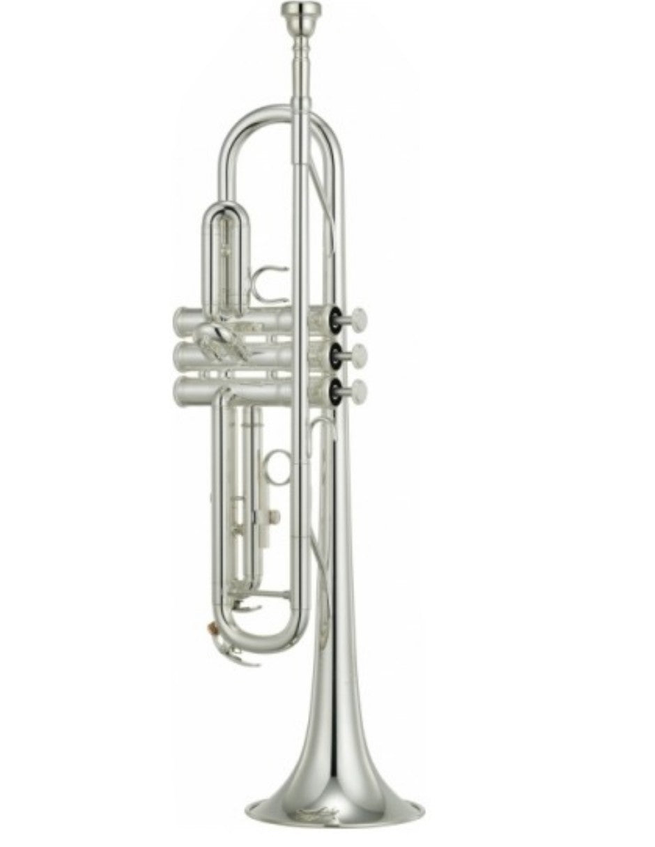 Trompeta Yamaha Sib Plateada Con Estuche Y Boquilla Ytr3335s