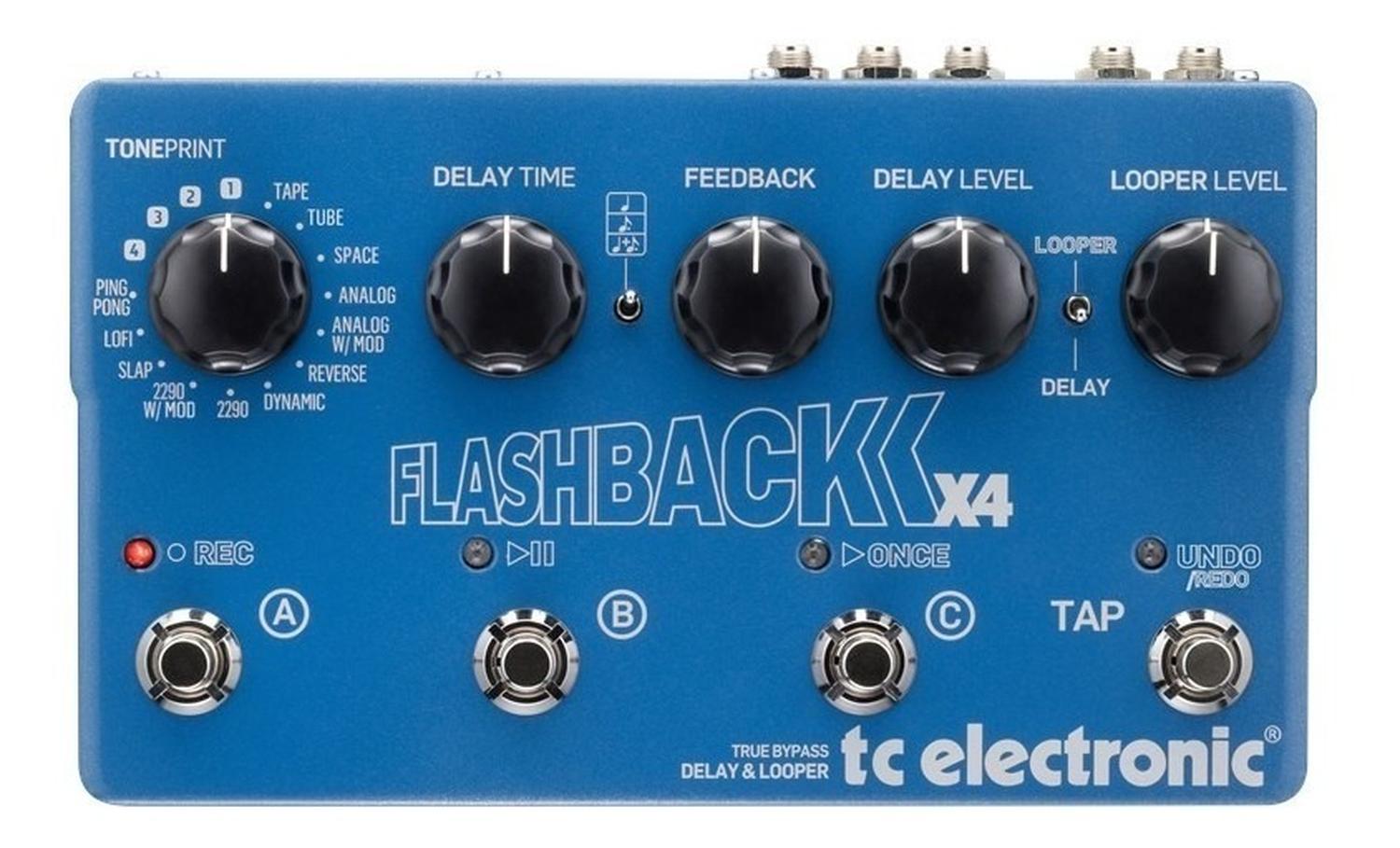 Pedal De Efecto Tc Electronic Flashback X4 Delay Azul
