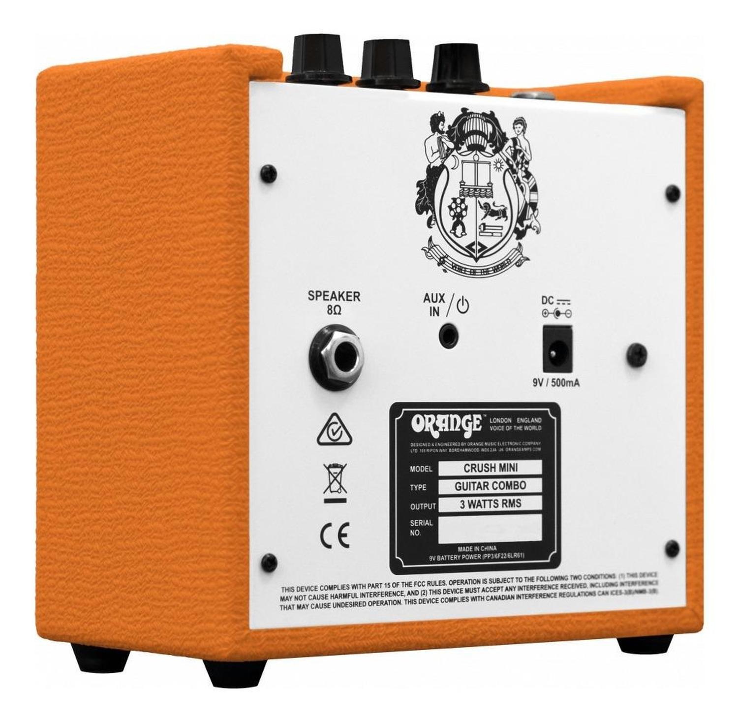 Amplificador Orange Crush Mini Para Guitarra 3watts Naranja