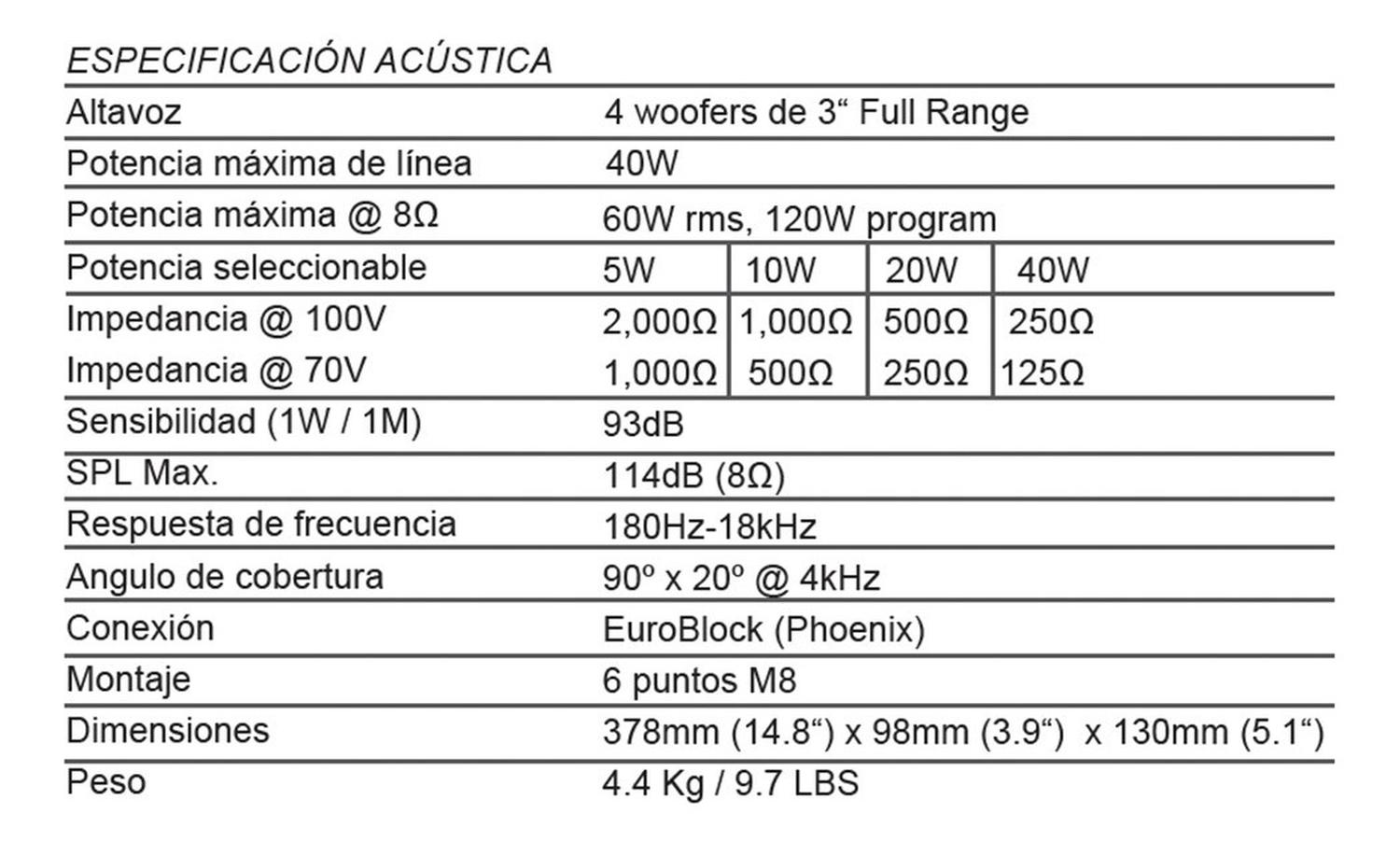 Qmc-l3x4 Column Mount Speaker