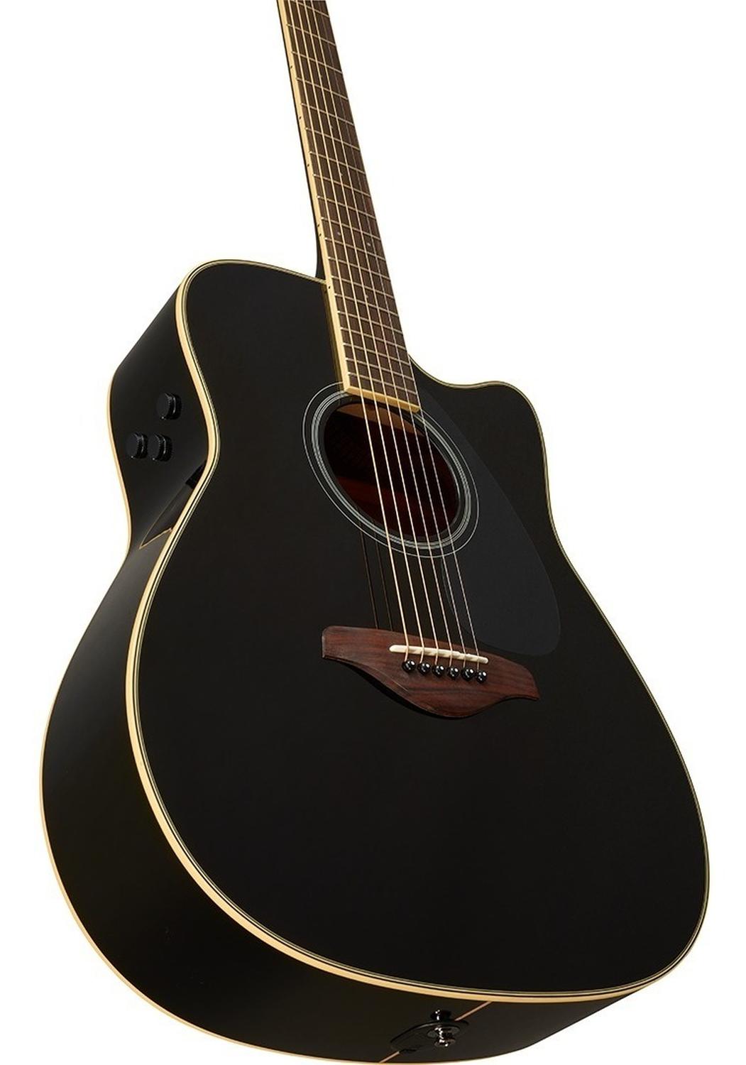 Guitarra Folk Con Cutaway Yamaha Transacoustic Fgc Ta Negra