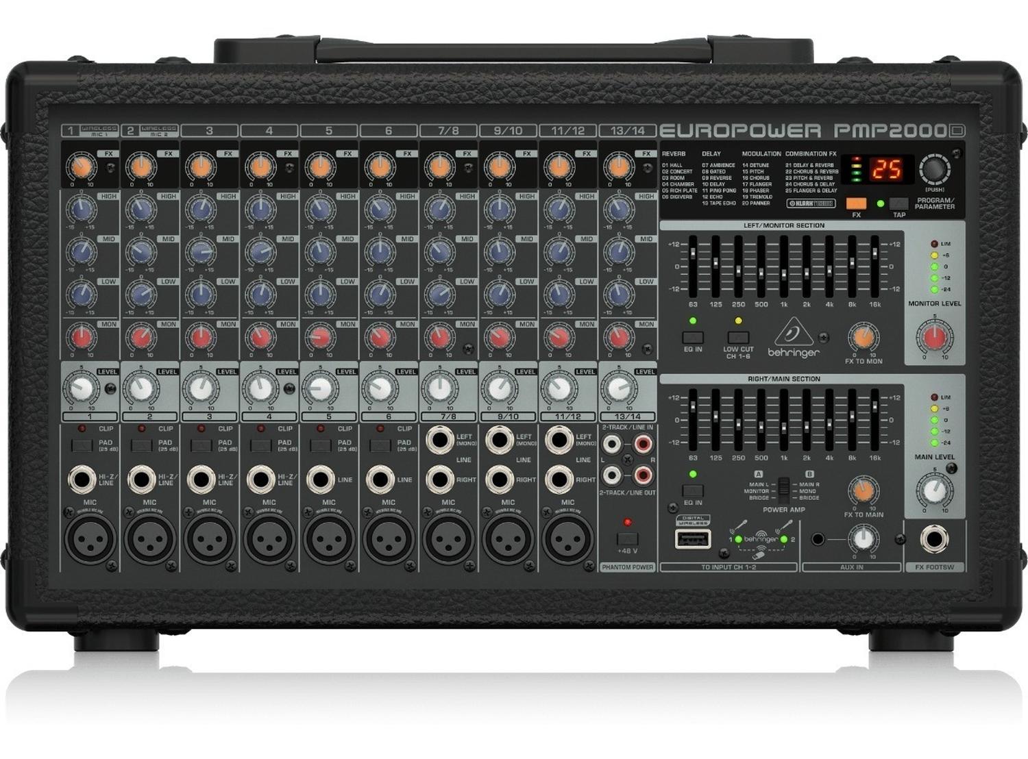 Behringer Pmp2000d Consola Amplificada 2000w 14 Canales