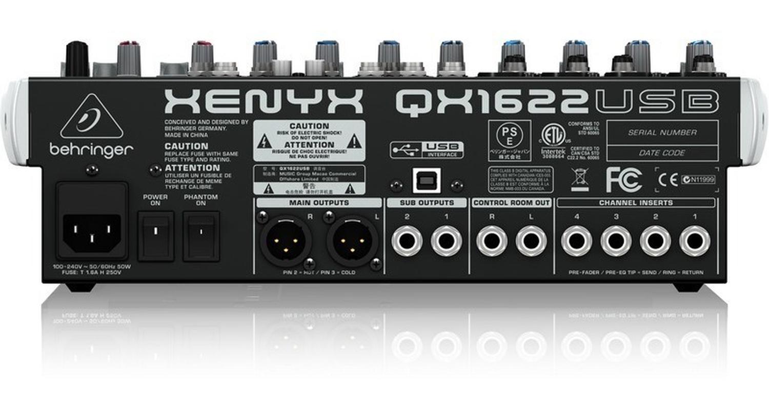 Behringer Mezcladora Xenyx Qx1622usb