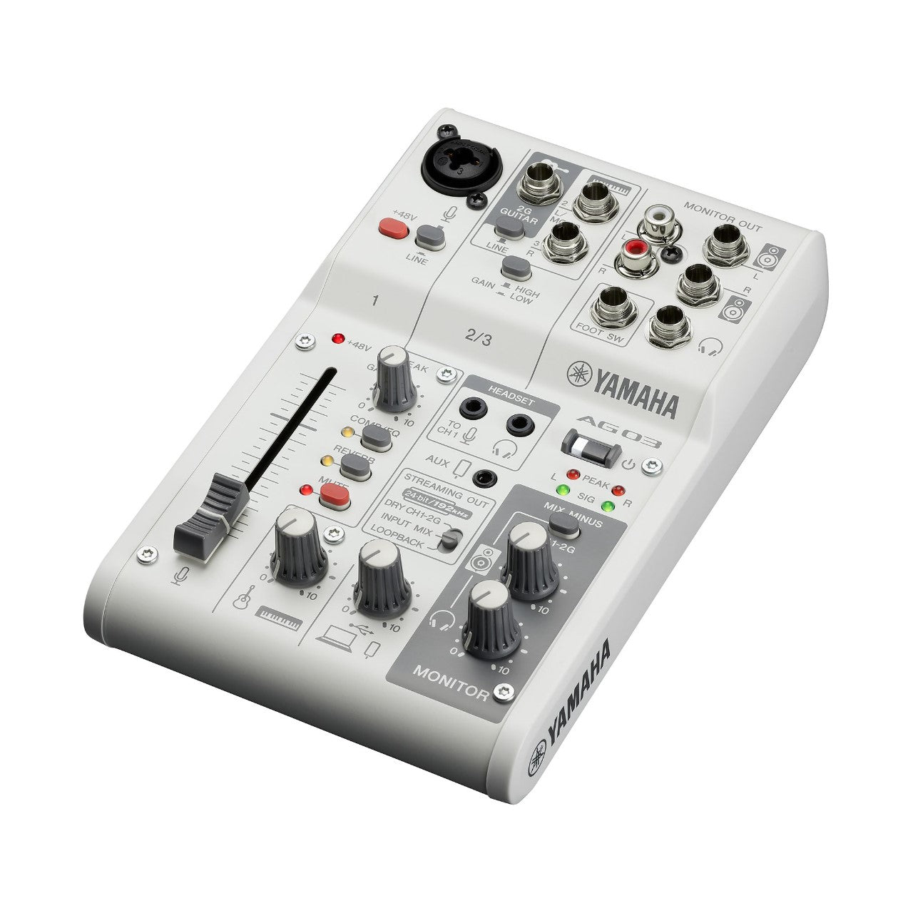 Yamaha Ag03mk2w Mezcladora de Transmisión En Vivo color blanco