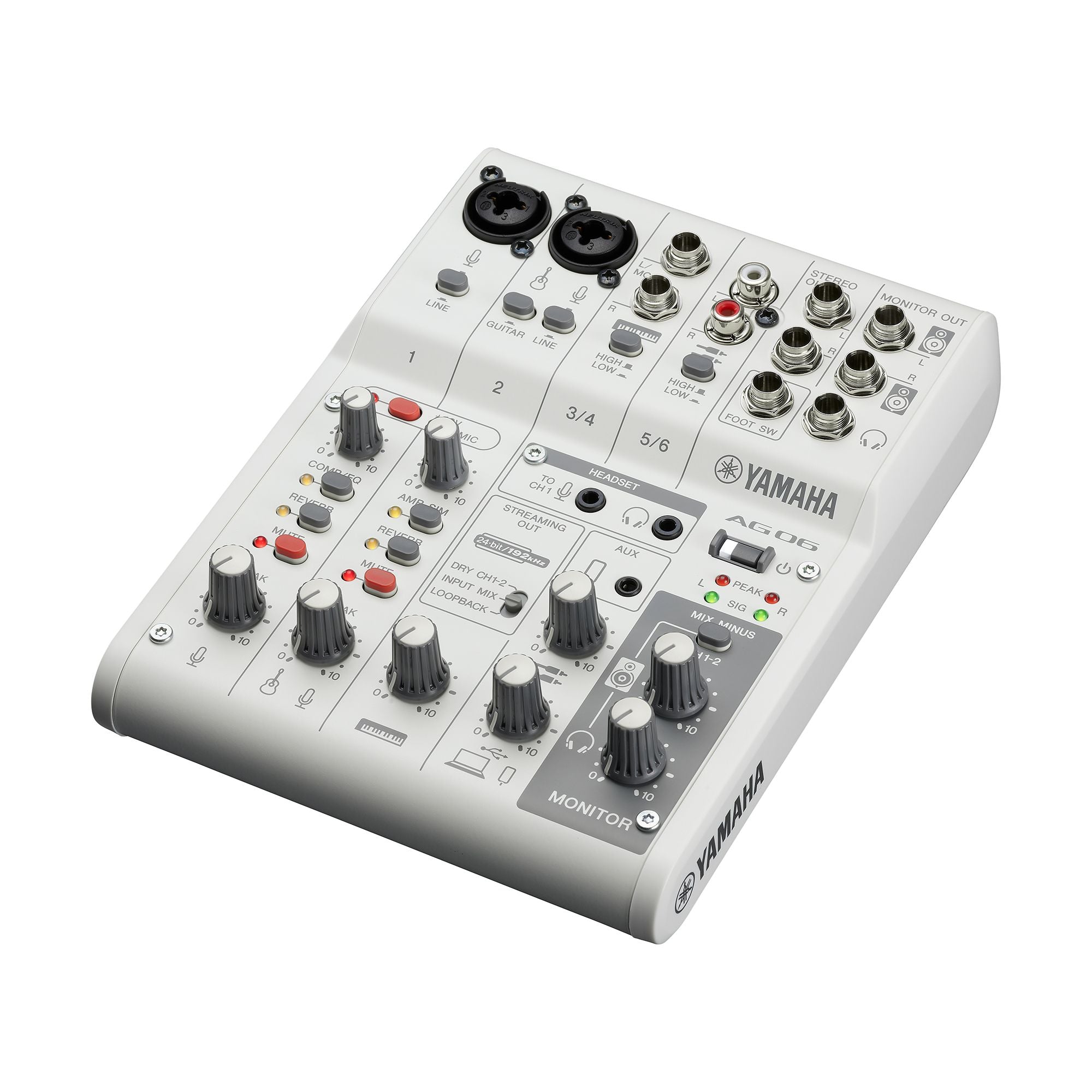 Mezcladora 6 Canales C/interfaz Live Stream Yamaha Ag06 Mk2