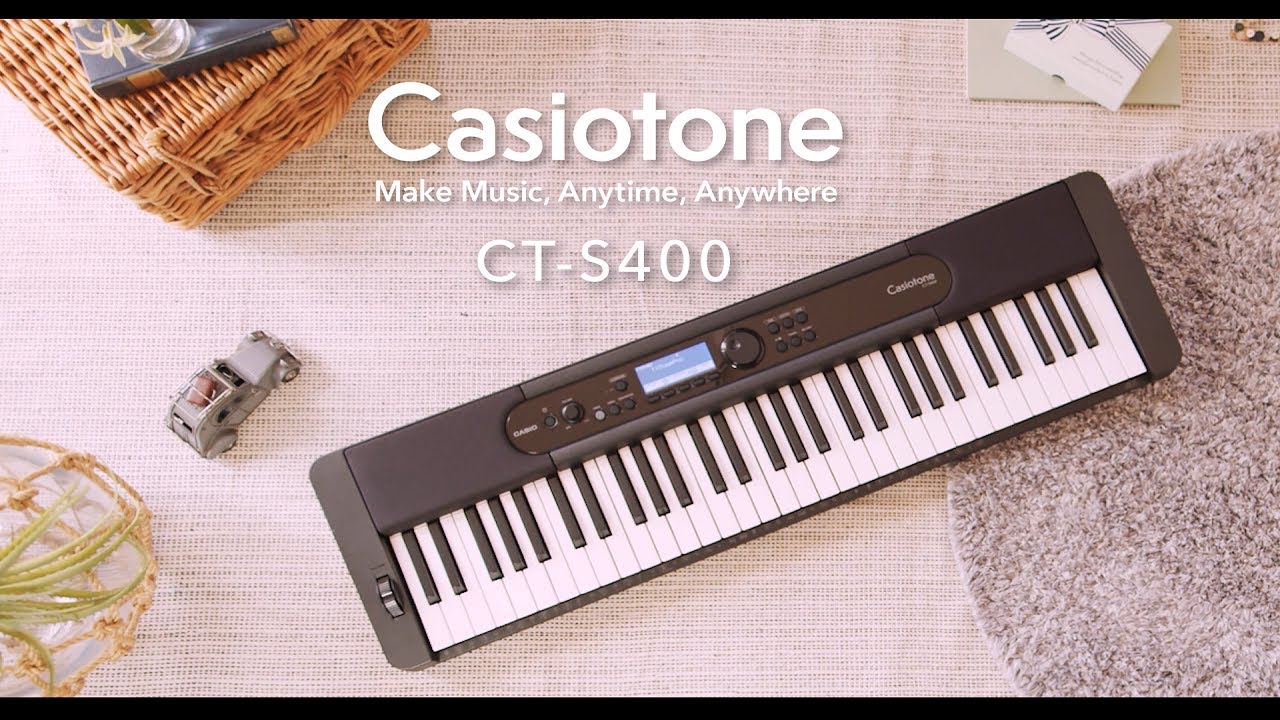 Casio CT-S400 Teclado Arranger Ultraportátil de 61 Teclas, Negro