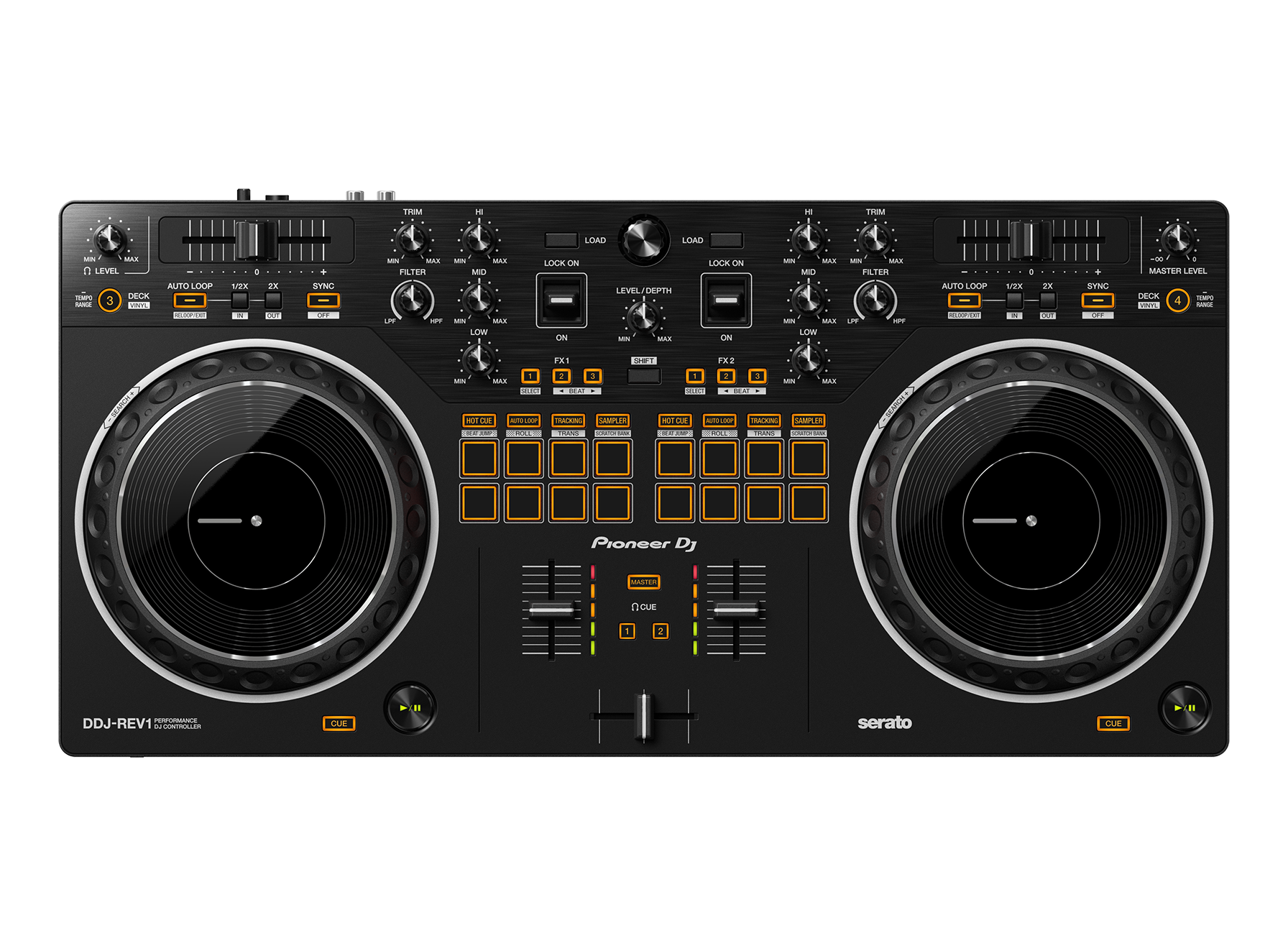 Pioneer DJ Controller Bundle Ddjrev1, Headphones and Studio Monitor