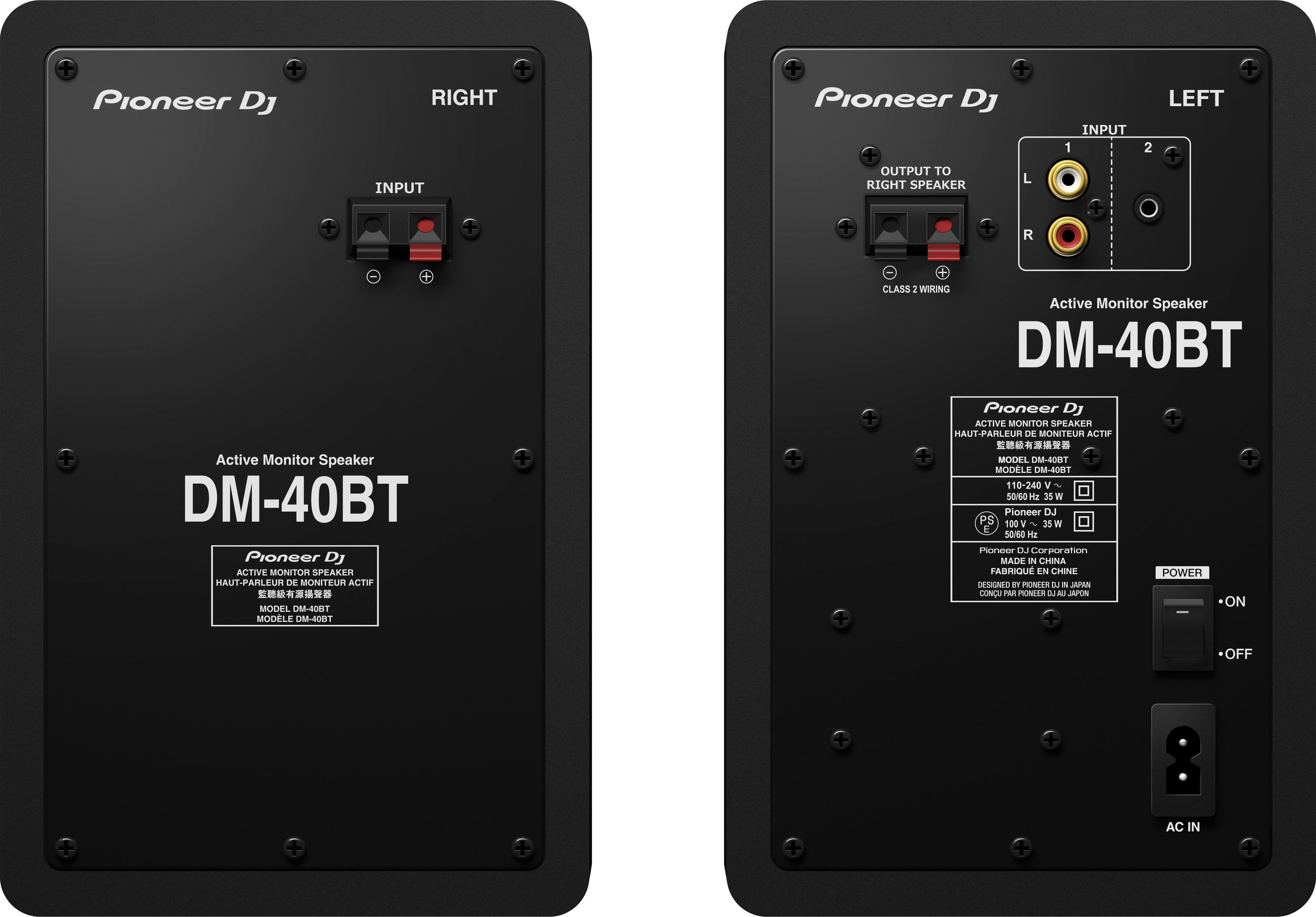 PIONEERDJ Bundle with 2-Channel Mixer plus Pair of Powered Monitors