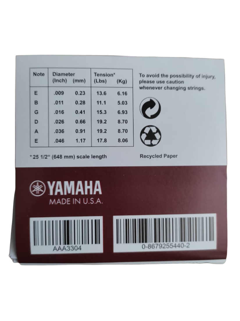 Yamaha EN-09HB Juego De Cuerdas Para Guitarra Eléctrica Paquete de 5pz