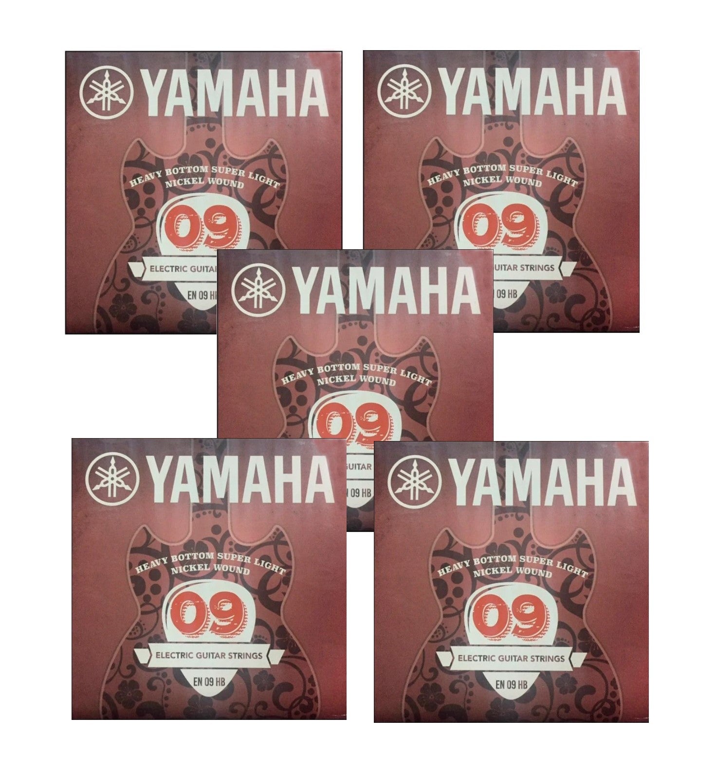 Yamaha EN-09HB Juego De Cuerdas Para Guitarra Eléctrica Paquete de 5pz