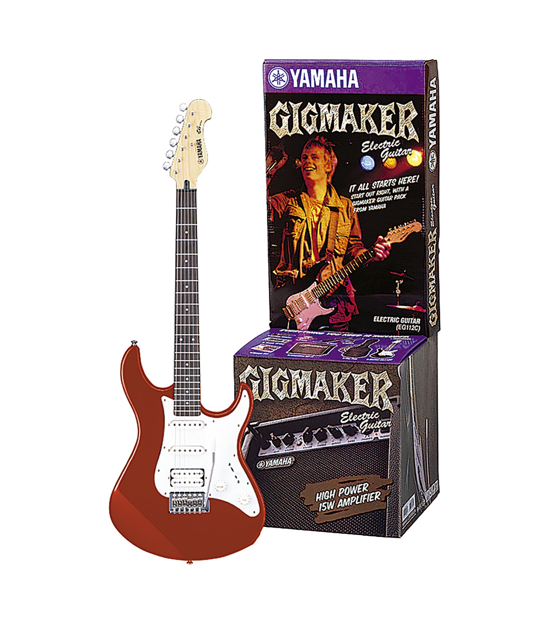 Yamaha ERG121GPIIMR Paquete de Guitarra Eléctrica color rojo