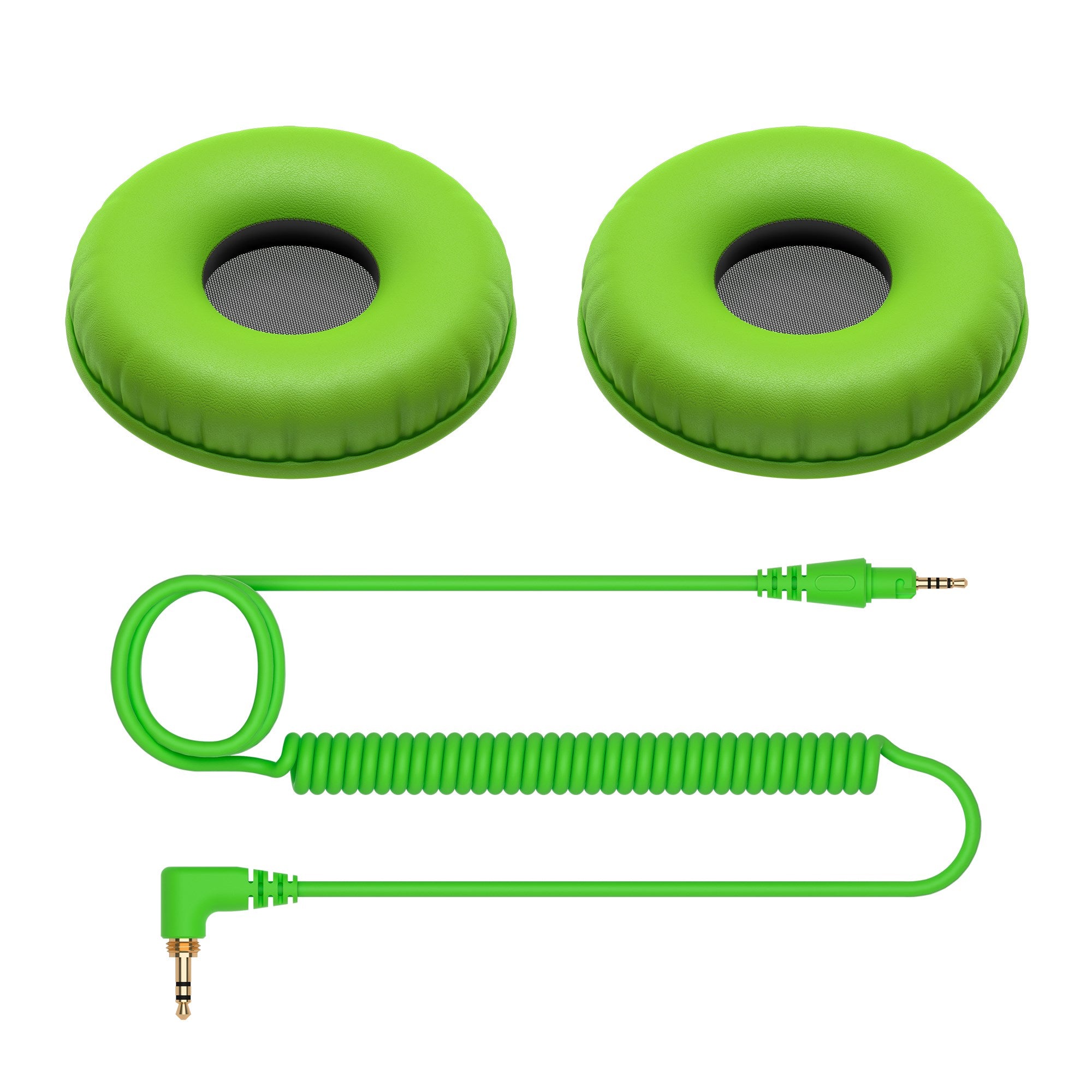 Pioneer Ear Pads and Green Cable for HDJ-CUE1