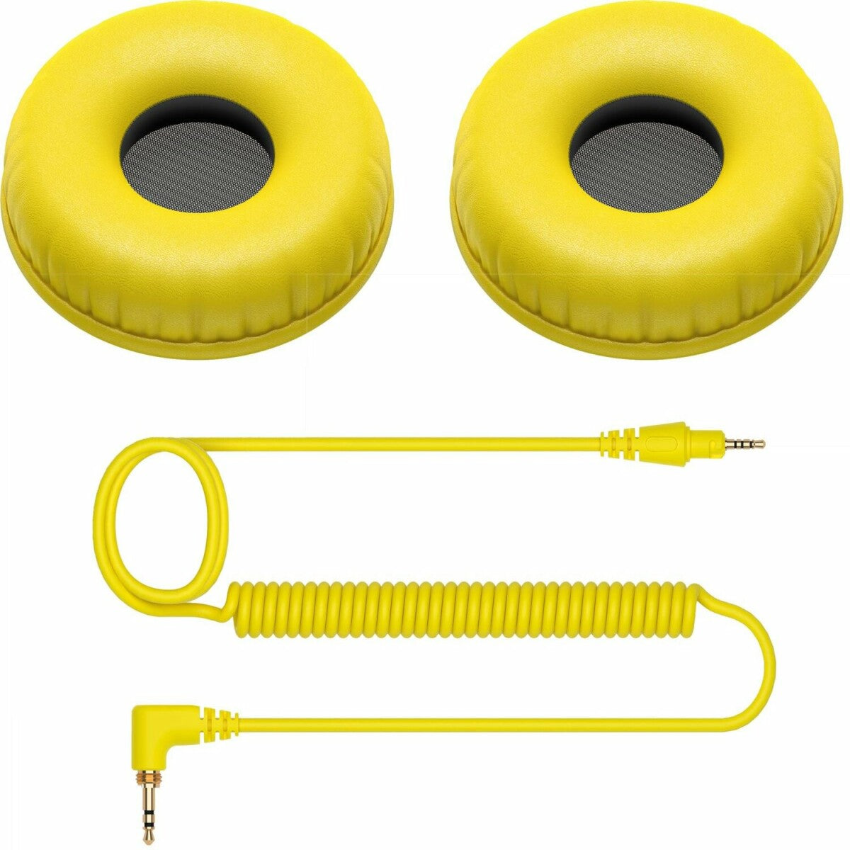 Yellow Ear Pads and Cable for Pioneer HDJ-CUE1 HCCP08Y