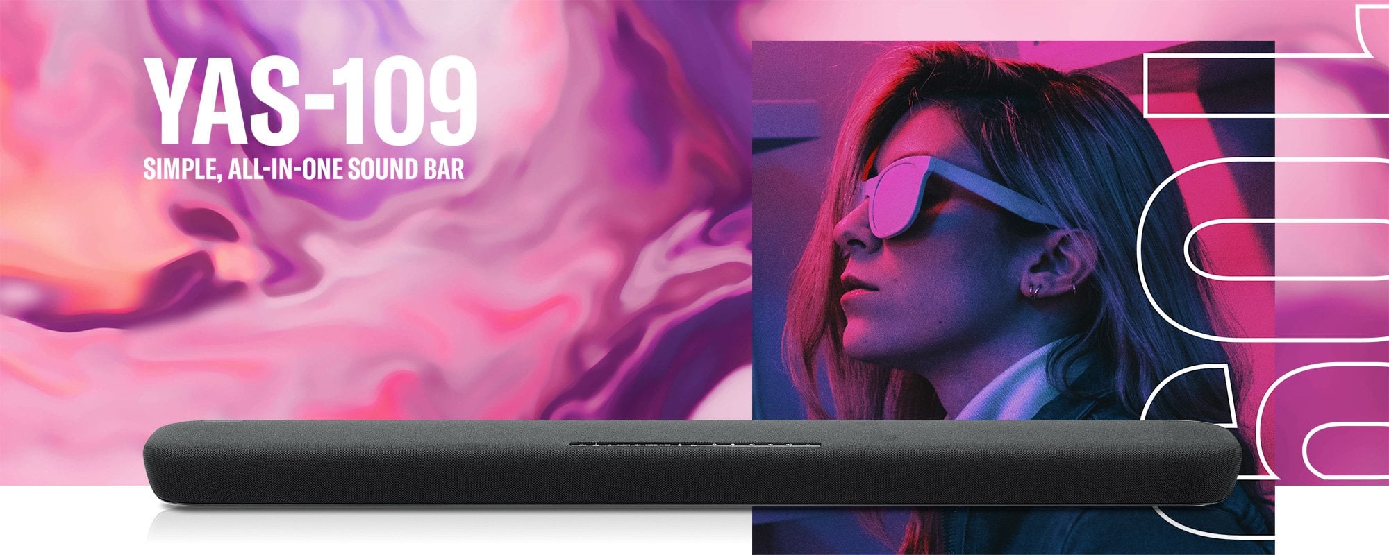 Barra De Sonido Yamaha A 120 Watts Con Subwoofers Color Negro Modelo Yas-109