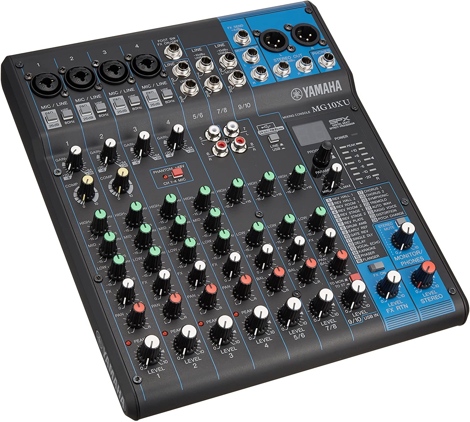 Mezcladora Yamaha Mg10xu Cuenta con Puerto Usb, 10 Canales